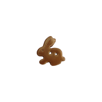 Bouton petit lapin doré