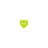 Bouton coeur vert anis