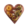 Bouton coeur Steampunk hippocampe