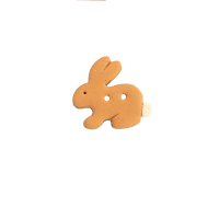 Bouton petit lapin marron