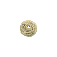 Bouton rose de 20mm gris pailleté