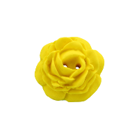 Bouton grosse rose 34mm jaune