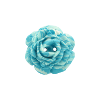 Bouton grosse rose 34mm marbré turquoise