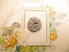 Bouton rose de 27mm gris pailleté