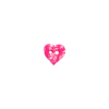 Bouton coeur fuchsia