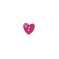 Bouton petit coeur fuschia