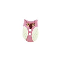 Bouton hibou rose