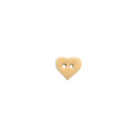 Bouton coeur beige