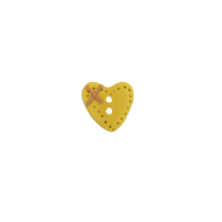 Bouton petit coeur jaune mangue