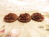 Bouton rose de 20mm marron