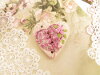 Bouton gros coeur beige et Romantique