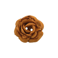 Bouton grosse rose 34mm marron