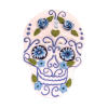 Bouton tête de mort mexicaine blanche ou Calaveras