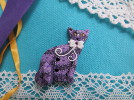 Bouton chat Violetta