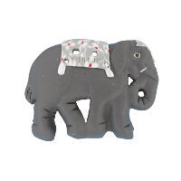 Bouton éléphant Lin blanc