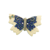 Bouton gros papillon bleu et Azurite