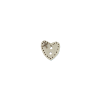 Bouton petit coeur beige