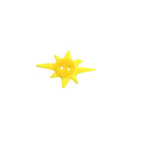 Bouton petit soleil jaune