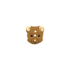 Bouton tête de nounours marron