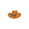 Bouton chapeau de cowboy