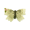 Bouton gros papillon blanc et Shabby chic beige