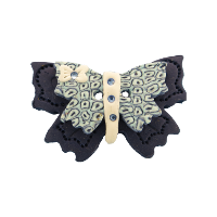 Bouton gros papillon marine et Lazuli