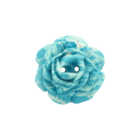 Bouton grosse rose 34mm marbré turquoise