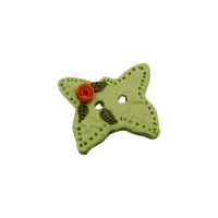 Bouton papillon piqué vert olive