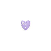 Bouton petit coeur lilas