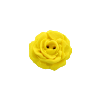 Bouton rose de 27mm jaune