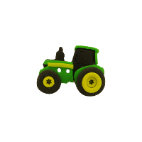 Bouton tracteur vert John Deere