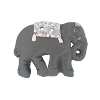 Bouton éléphant Lin blanc