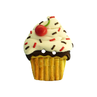 Bouton gâteau cupcake