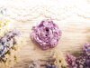 Bouton grosse rose 34mm marbré violet