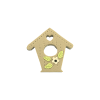 Bouton cabane oiseau beige