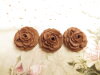 Bouton rose de 20mm marron
