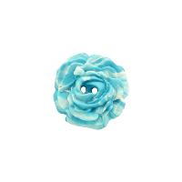 Bouton rose de 27mm marbré turquoise