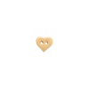 Bouton coeur beige