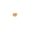 Bouton petit coeur saumon