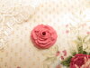 Bouton rose de 20mm vieux rose