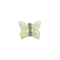 Bouton papillon blanc