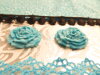 Bouton rose de 20mm marbré turquoise