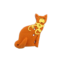 Bouton chat ocre Citrine