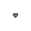 Bouton petit coeur bleu