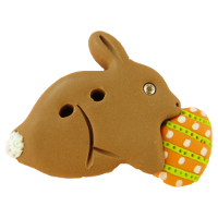 Bouton Lapin marron Pâques