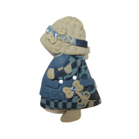 Bouton fille Sunbonnet bleu Camille