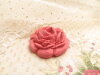 Bouton grosse rose 34mm vieux rose