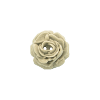 Bouton rose de 27mm gris pailleté