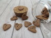 Bouton petit coeur marron