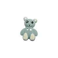 Bouton petit nounours bleu